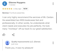 eleanor huygens customer service review