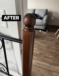 stair railing before and after